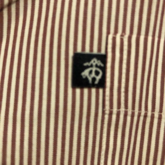 Brooks Brothers Maroon Stripe button down - Picture 2 of 4